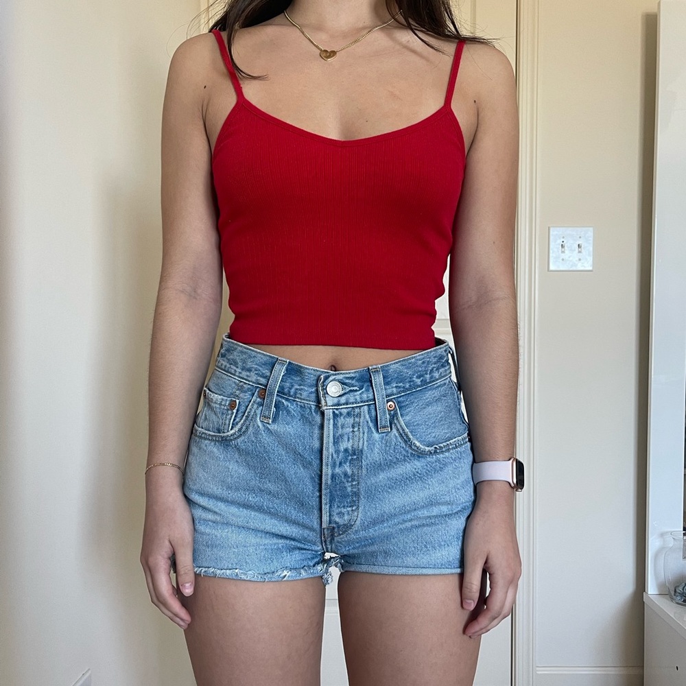brandy melville red tank top